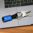 Edge Aluminum Key Ring with Webbing — view 4