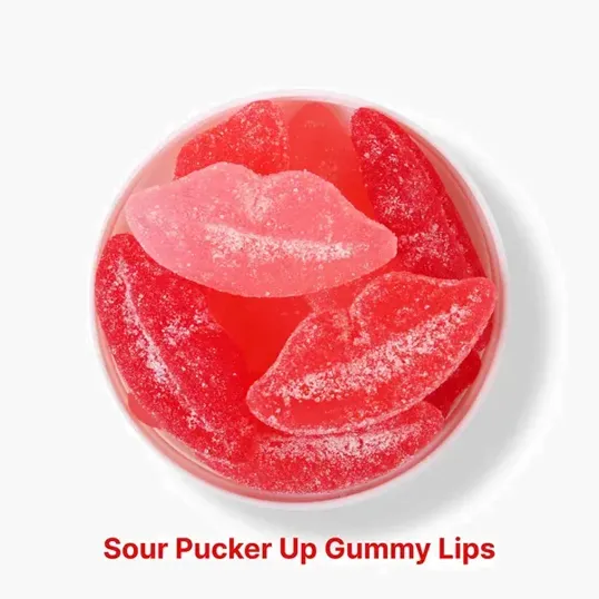 SugarSpot Sour Pucker Lips Gummy Candy Jar, 3 oz — view 3