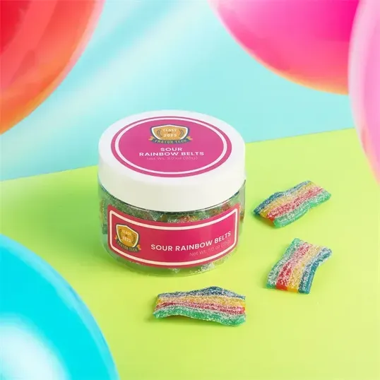 SugarSpot Small Jar Sour Rainbow Belts