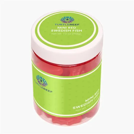 Large Jar Mini Red Swedish Fish — view 2