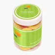 Albanese Gummi Peach Rings Large Jar — view 2