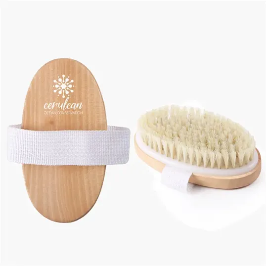 Mixie Seascape Natural Cherry Wood Shower Brush