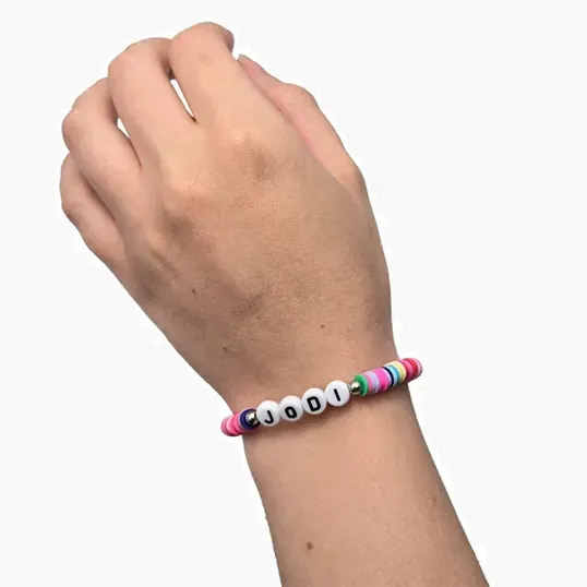 Custom Beaded Friendship Bracelet, Child Size — view 2