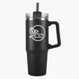 Frosty 30 Oz Stainless Steel Tumbler with Handle and Straw — view 7
