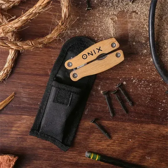 Natural Bamboo Multi-Tool with Pouch — view 3