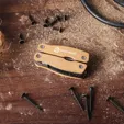 Natural Bamboo Multi-Tool with Pouch — view 2