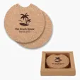 Corkster Car Coaster Set, 2 Piece in Kraft Box — view 2