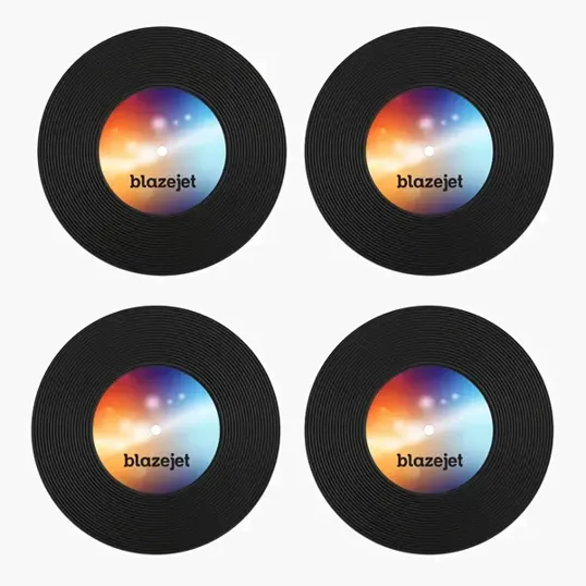 Beacon Promotions 4 Piece Record Coaster Set In Box — view 2