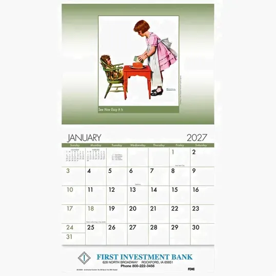 An American Illustrator Wall Calendar: 2027 Stapled