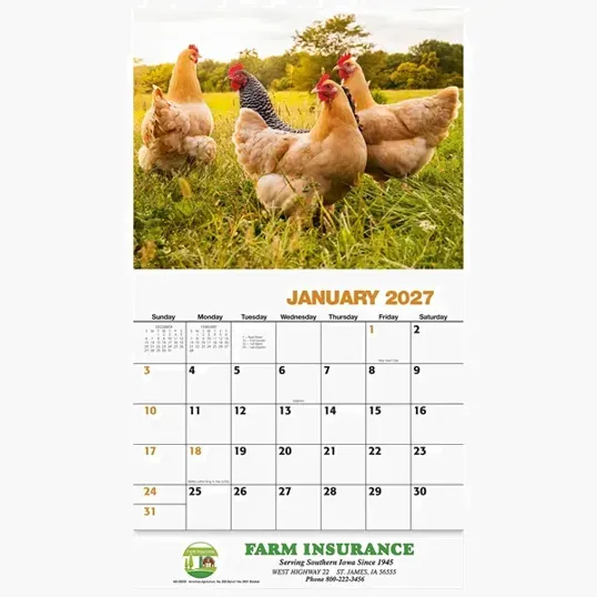 American Agriculture Wall Calendar: 2027 Stapled