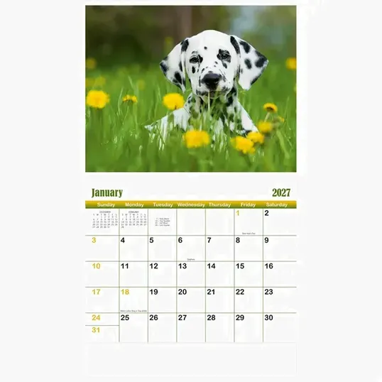 Puppies & Kittens 2027 Stapled Wall Calendar — view 4