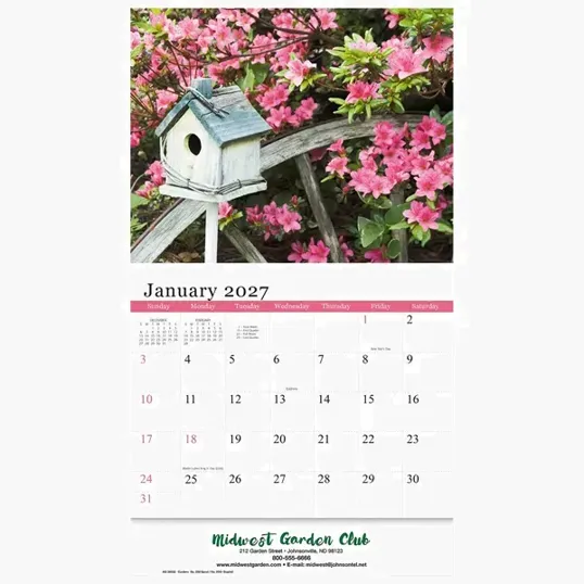 Gardens Wall Calendar: 2027 Stapled