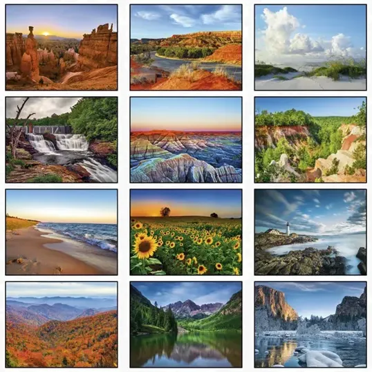 American Scenic Wall Calendar: 2027 Stapled — view 2