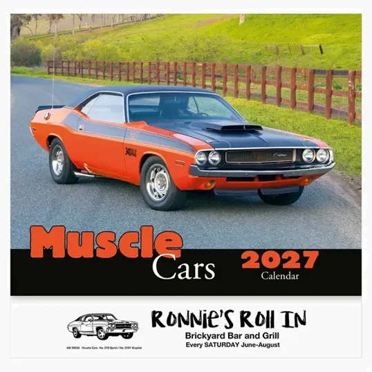 Muscle Cars Wall Calendar: 2027 Stapled — view 2