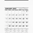 Commercial Contractor Calendar: Black & White 2027 — view 2