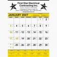 Beacon Promotions Commercial Contractor Calendar, Yellow & Black 2027