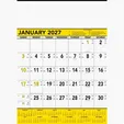 Beacon Promotions Commercial Contractor Calendar, Yellow & Black 2027 — view 2