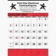 Beacon Promotions Commercial Contractor Calendar, Red & Black 2027