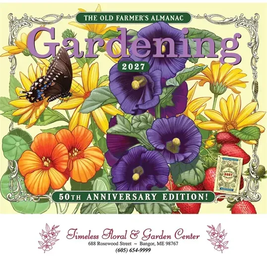 The Old Farmer's Almanac® Gardening 2027 Wall Calendar