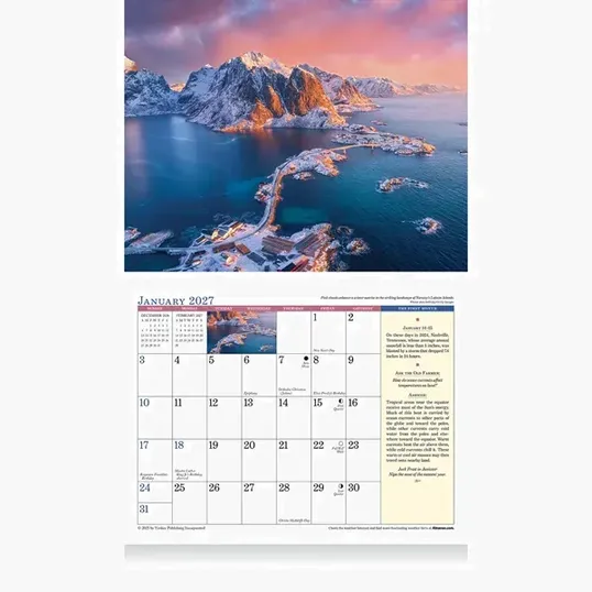 The Old Farmer's Almanac® Weather Watcher's: 2027 Stapled Wall Calendar — view 4