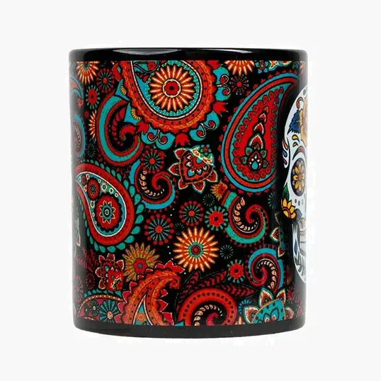 Denwell Full Color 11 oz Black Ceramic Mug — view 4