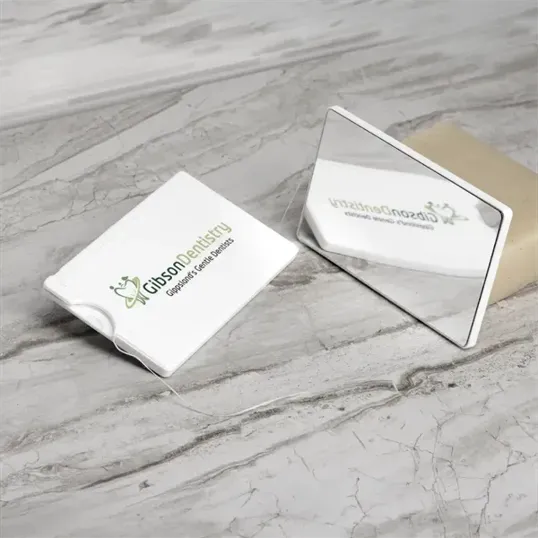 Mixie Credit Card Dental Floss with Mirror