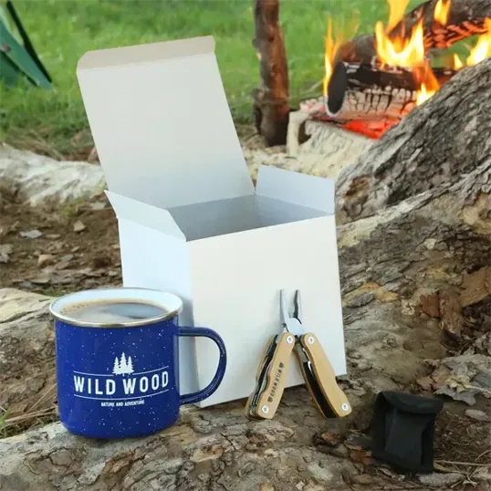 Denwell Campfire Kit with Enamel Mug and Bamboo Multi-Tool