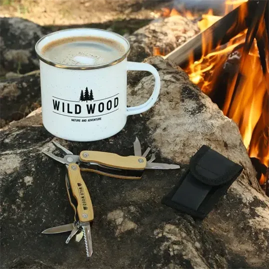 Denwell Campfire Kit with Enamel Mug and Bamboo Multi-Tool — view 6