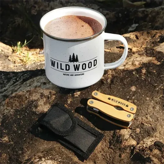 Denwell Campfire Kit with Enamel Mug and Bamboo Multi-Tool — view 10