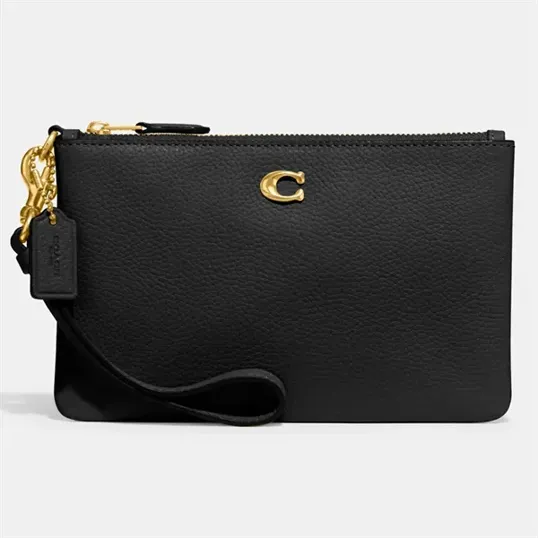 Coach Pebble Leather Small Wristlet