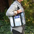 Clear Stadium Bag with Black Nylon Trim — view 2