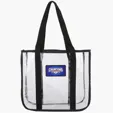 Clear Stadium Bag with Black Nylon Trim