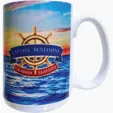 Denwell Full Color 15 oz White Ceramic Mug