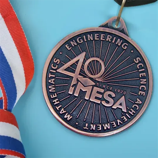 Diestruck Antiqued Medals — Custom Shape Metal Awards — view 12