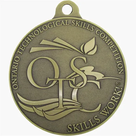 Diestruck Antiqued Medals — Custom Shape Metal Awards — view 5