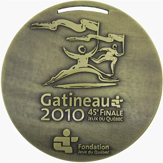 Diestruck Antiqued Medals — Custom Shape Metal Awards — view 7