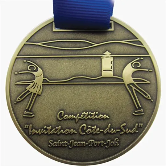 Diestruck Antiqued Medals — Custom Shape Metal Awards — view 10