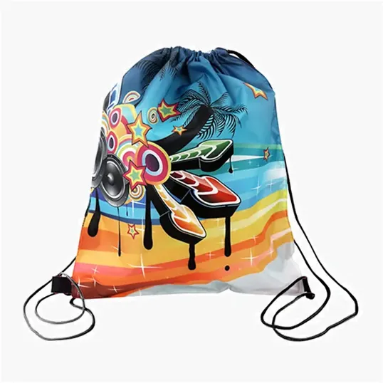 BCG Creations 210D Polyester Drawstring Bag, 14" x 17" — view 2
