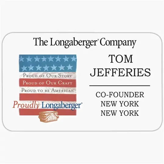 Fort Worth Plastic Name Badge, 6-9 Sq In