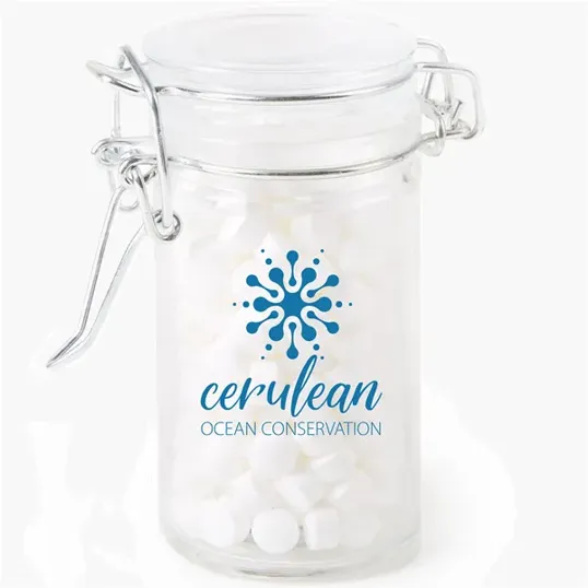 Mixie Round Glass Mint Jar