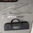 Grill Easy 3-Piece Stainless Steel BBQ Utensil Set with RPET Case — view 3
