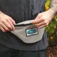 Heathered Fanny Pack with Vegan Leather Back — view 3