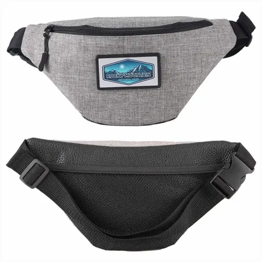 Heathered Fanny Pack with Vegan Leather Back — view 4