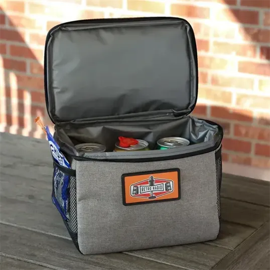 Insulated Lunch Tote with Vegan Leather Bottom — view 5