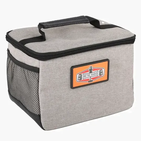 Insulated Lunch Tote with Vegan Leather Bottom — view 2