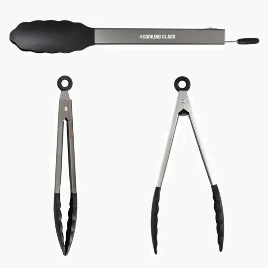 Blaze 9" Stainless & Silicone Tongs — view 2