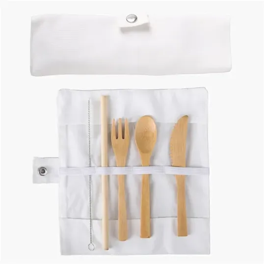 Chun Bamboo Cutlery Set in Pouch — view 3