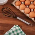 Stainless and Silicone Kitchen Whisk