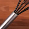 Stainless and Silicone Kitchen Whisk — view 3