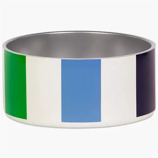 Kate Spade New York Striped Pet Bowl Bundle, 2 Small/Medium